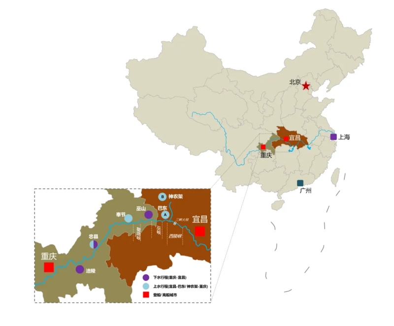 長江探索航線圖